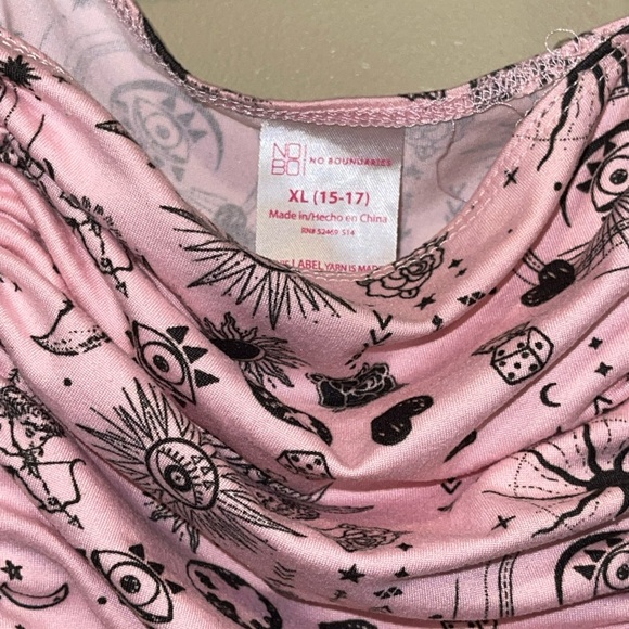 Pink Ruched Tie Front Tank Top - Picture 2 of 4